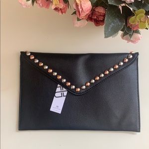 Black Studded Clutch